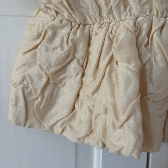 Ulla Johnson Babette Top in Creme Size 6 Puff Sleeve Bow Closure Classic Crinkle - Picture 15 of 17